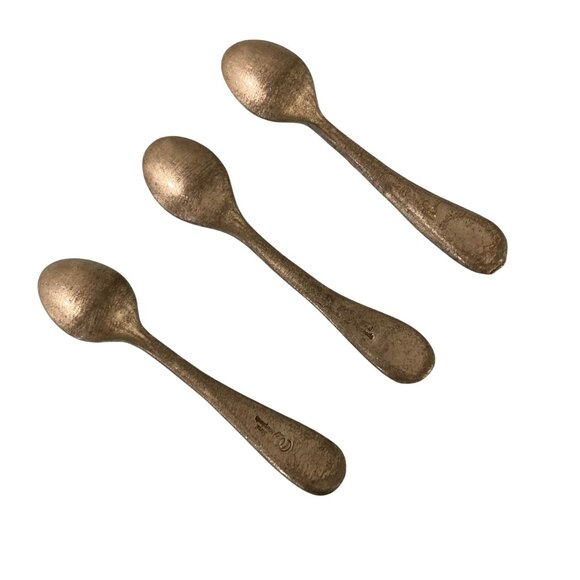 Metal Morphosis Pewter Baby Or Tea Spoons Set Of 3 Joy Dream Peace - Picture 2 of 5